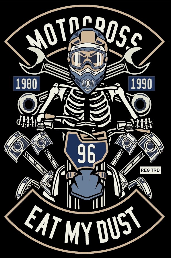 🏍️ Retro Motocross Eat My Dust T‑Shirt (Gildan)