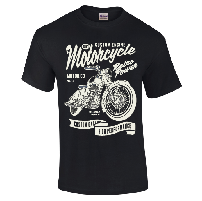 🏍️ Custom Garage – Retro Graphic Motorcycle Tee