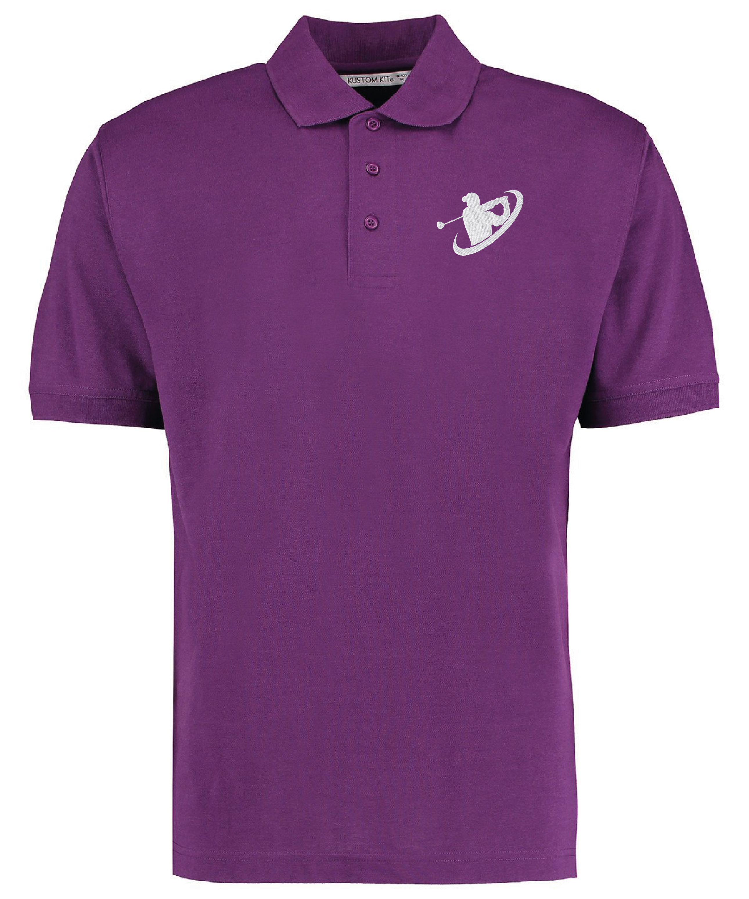 Kustom Kit Polo Shirts with Embroidered Golf Logo