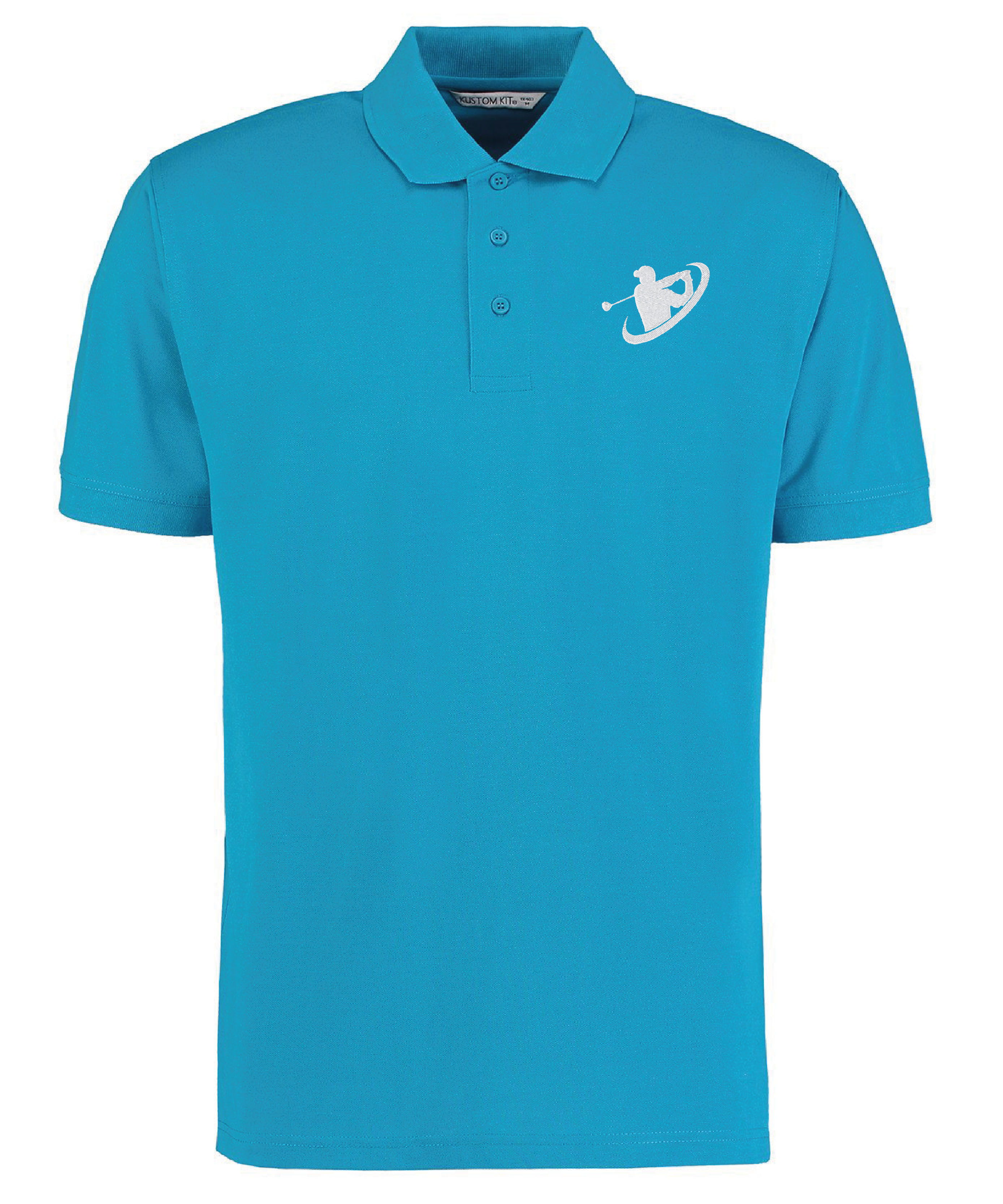 Kustom Kit Polo Shirts with Embroidered Golf Logo